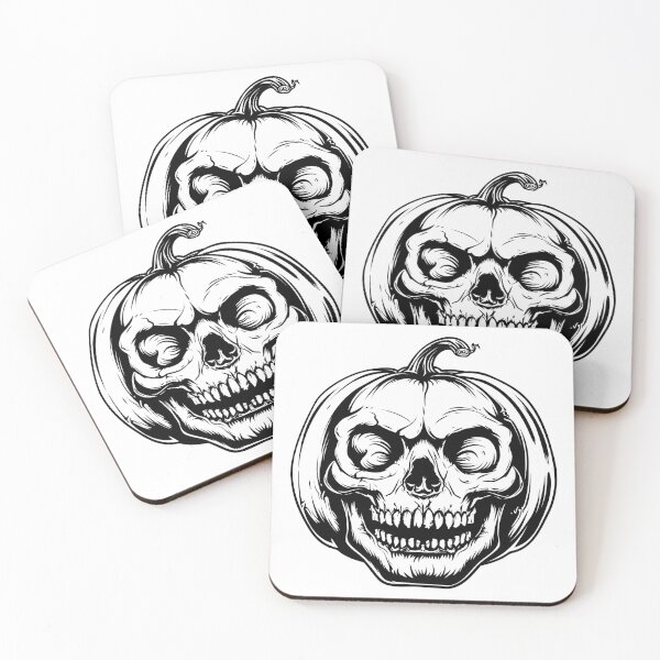 Item preview, Halloween Pumpkin Scary Skull Laughing Jack o Lantern designed and sold by inkoutninja.