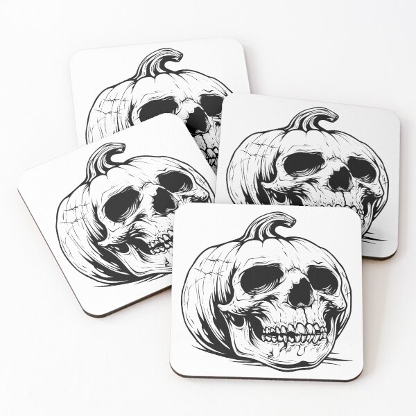 Item preview, Halloween Pumpkin Scary Skull Laughing Jack o Lantern designed and sold by inkoutninja.