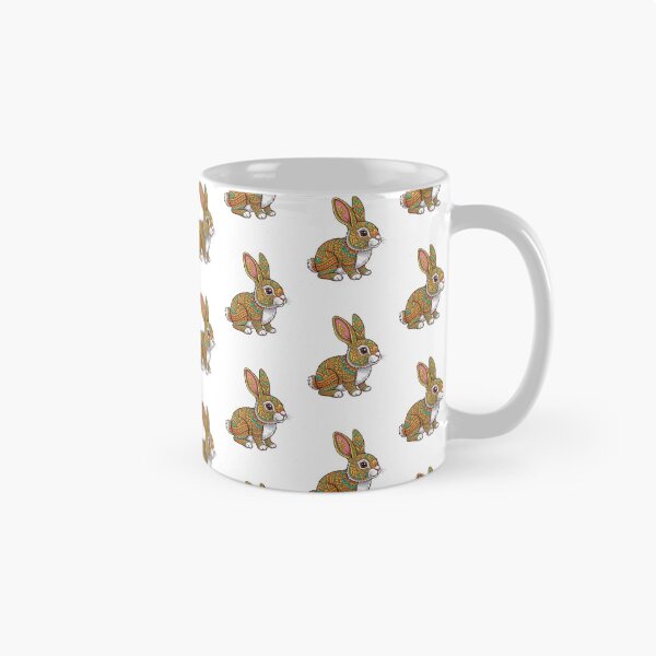 Item preview, Sacred Thai Pattern Rabbit – Ornate Folk Art Bunny Design for Whimsical Decor & Apparel designed and sold by PatternXS.