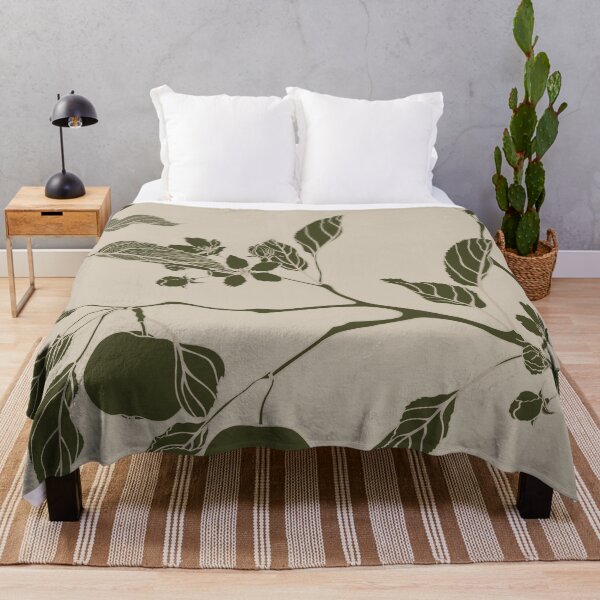 Item preview, Green line apple branch. Blooming branch of sakura apple tree seamless pattern. designed and sold by MatyKotiv.