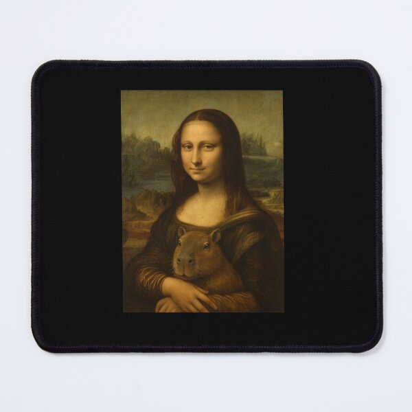 Item preview, Capybara Monalisa Painting Art Animal Lover Mom Dad Kids designed and sold by rafaeltto.