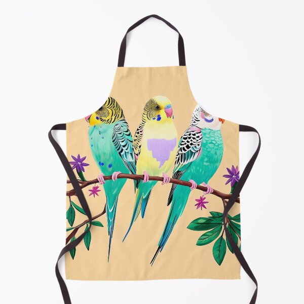 Item preview, Three Colorful Budgies on a Branch designed and sold by paulrommer.