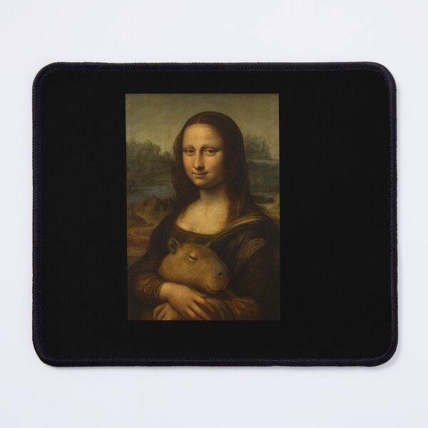 Item preview, Capybara Painting Monalisa Art Animal Lover Mom Dad Kids designed and sold by rafaeltto.