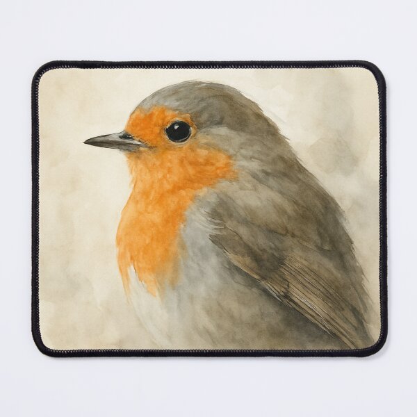 Item preview, Charming  Robin Portrait - Watercolor Bird Art designed and sold by ArtfulZuzu.