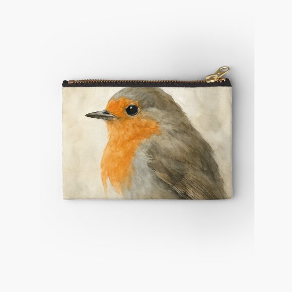 Item preview, Charming  Robin Portrait - Watercolor Bird Art designed and sold by ArtfulZuzu.