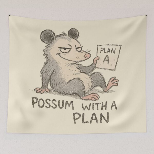 Item preview, Smug Possum – Possum With a Plan designed and sold by xmoudx.