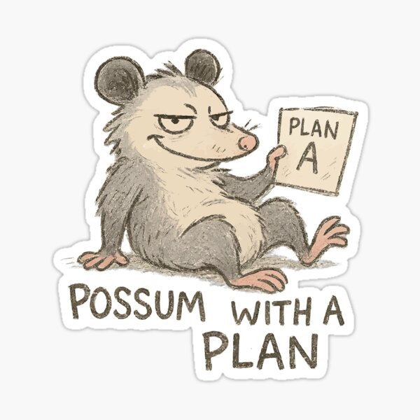Item preview, Smug Possum – Possum With a Plan designed and sold by xmoudx.
