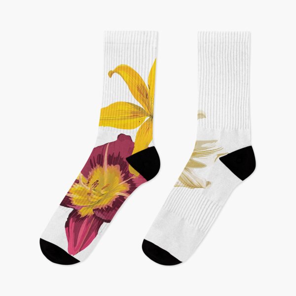Item preview, Beautiful daylily flowers composition. Hand drawn illustration. designed and sold by MatyKotiv.