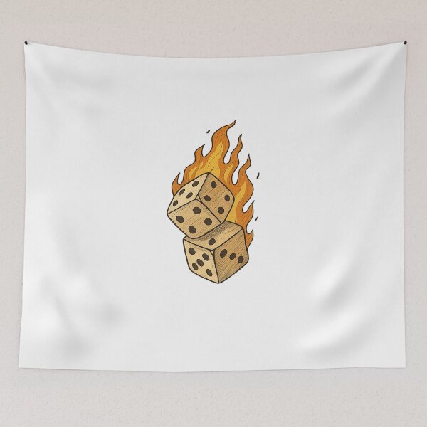 Item preview, Flaming Dice Sketch designed and sold by Fleetwood1994.