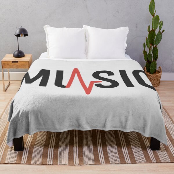 Item preview, MUSIC Wordmark with Heartbeat Line designed and sold by xmoudx.