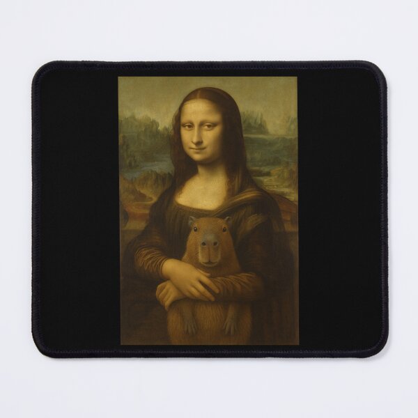 Item preview, Capybara Painting Monalisa Art Animal Lover Mom Dad Kids designed and sold by rafaeltto.