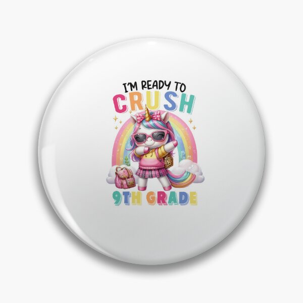 Item preview, Crush 9th Grade Cute Unicorn Rainbow Back To School Girl designed and sold by TalalosART.