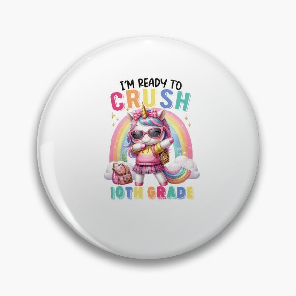 Item preview, Crush 10th Grade Cute Unicorn Rainbow Back To School Girl designed and sold by TalalosART.