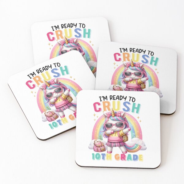 Item preview, Crush 10th Grade Cute Unicorn Rainbow Back To School Girl designed and sold by TalalosART.