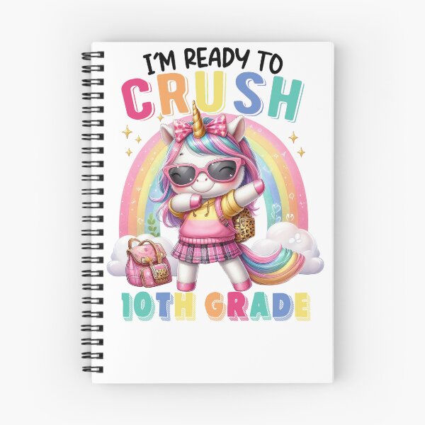 Item preview, Crush 10th Grade Cute Unicorn Rainbow Back To School Girl designed and sold by TalalosART.