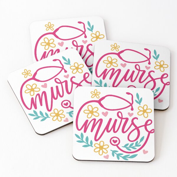 Item preview, Nurse Script Design with Stethoscope, Hearts, and Floral Elements designed and sold by haitrieuic96.