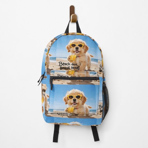 Item preview, Beach Days, Brave Heart – Cute Puppy Summer Vibes Sketch designed and sold by auraRM studio.