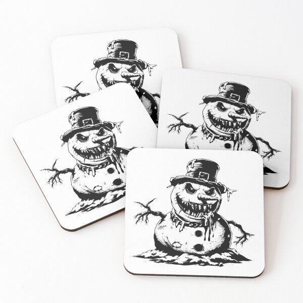 Item preview, Evil Snowman Monster Scary Horror Halloween Trick Treat designed and sold by inkoutninja.