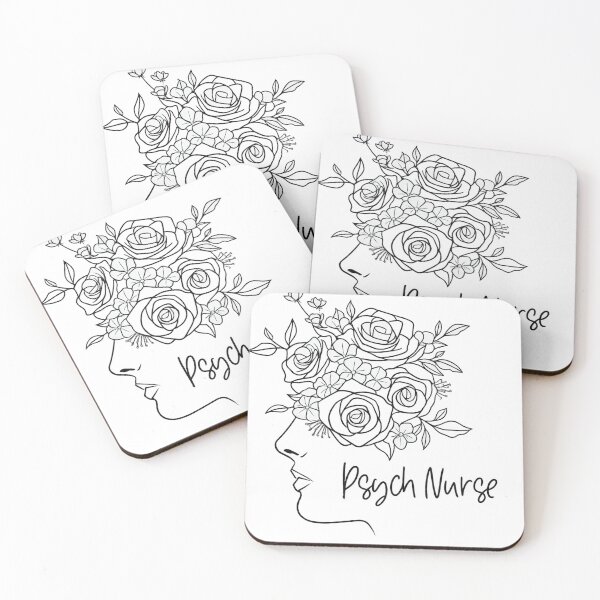Item preview, Floral Psych Nurse Silhouette Line Art designed and sold by haitrieuic96.