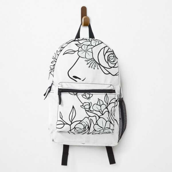 Item preview, Floral Psych Nurse Silhouette Line Art designed and sold by haitrieuic96.