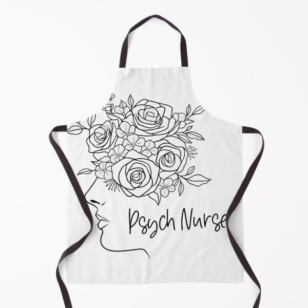 Item preview, Floral Psych Nurse Silhouette Line Art designed and sold by haitrieuic96.