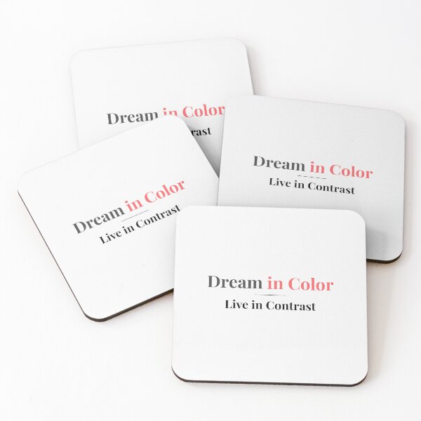 Item preview, Dream in Color, Live in Contrast – Minimalist White Aesthetic Quote designed and sold by PrescribedPeace.