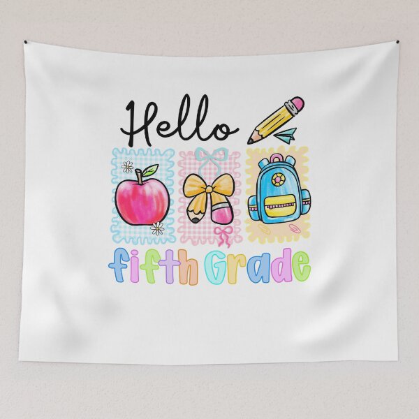Item preview, Fifth Grade Cute Apple Bow Backpack School designed and sold by TalalosART.