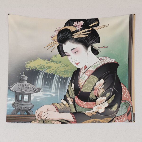 Item preview, Geisha Painting Inspired by Ohara Koson designed and sold by Tamas Das.