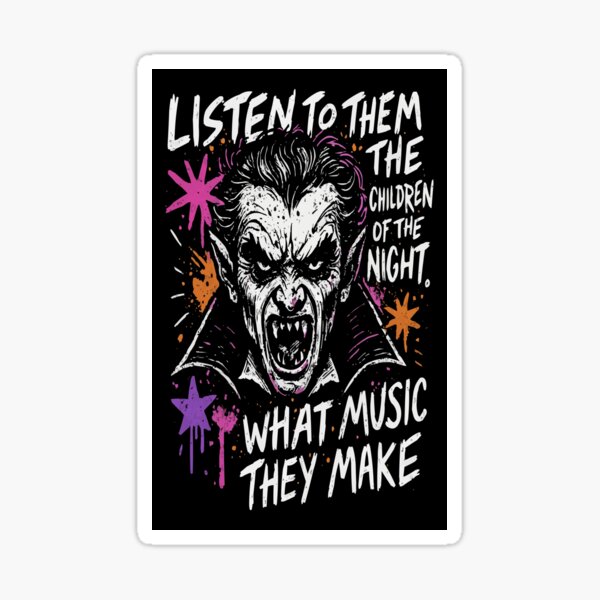 Aperçu de l'œuvre Citation de vampire – Les Enfants de la nuit, horreur gothique créée et vendue par Vivid Void Apparel.