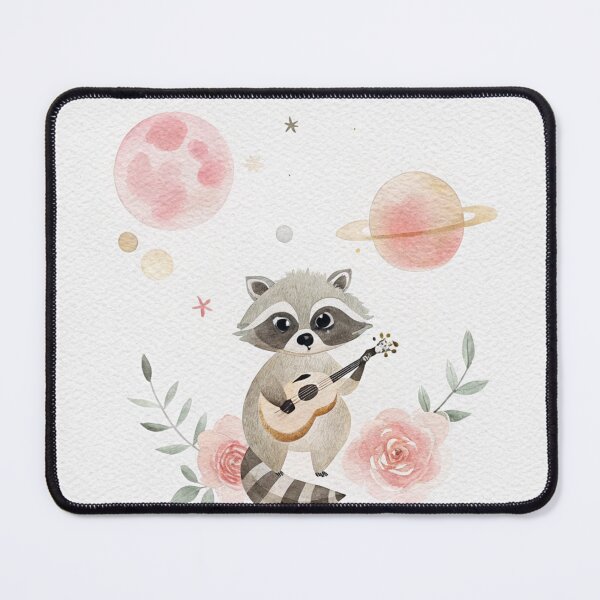Item preview, Celestial Serenade Raccoon with Guitar in Space designed and sold by CloudReverie.