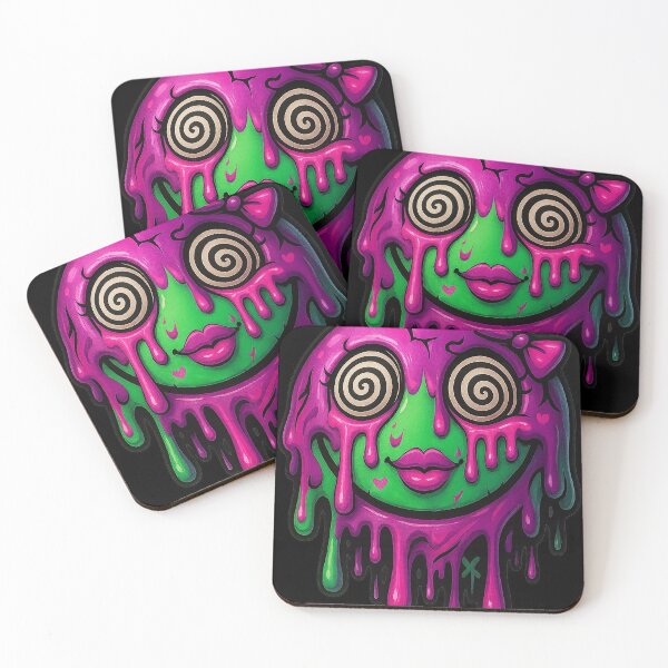 Item preview, Cute Creepy Hypno Girl - Dripping Neon Horror Pop Art designed and sold by lapart.