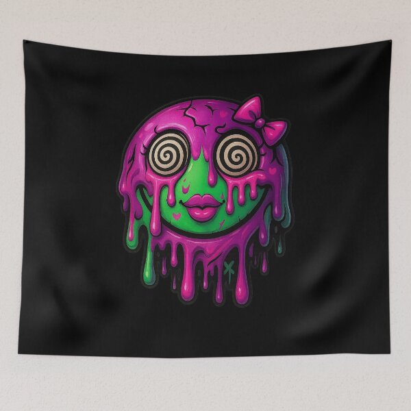 Item preview, Cute Creepy Hypno Girl - Dripping Neon Horror Pop Art designed and sold by lapart.
