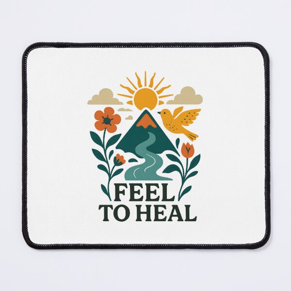 Item preview, Floral Serenity with Message “Feel to Heal” designed and sold by inkNext.