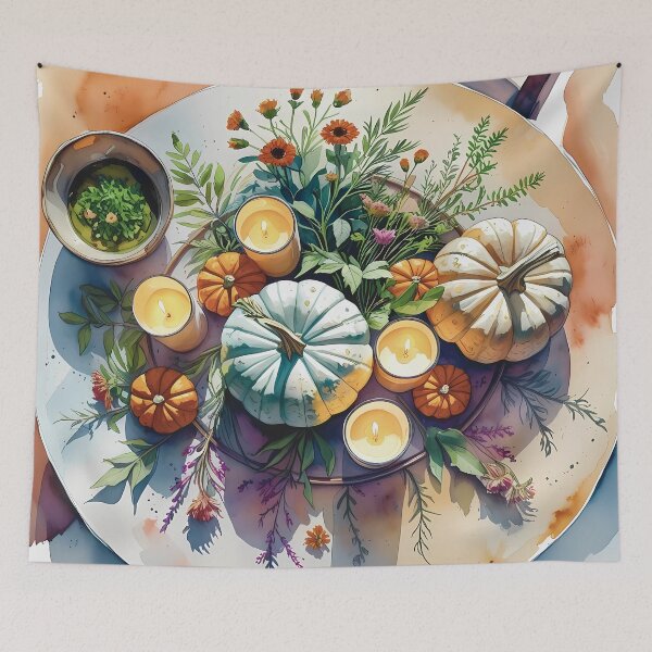 Item preview, Boho Harvest Table Autumn Still Life designed and sold by Mos Thainique.