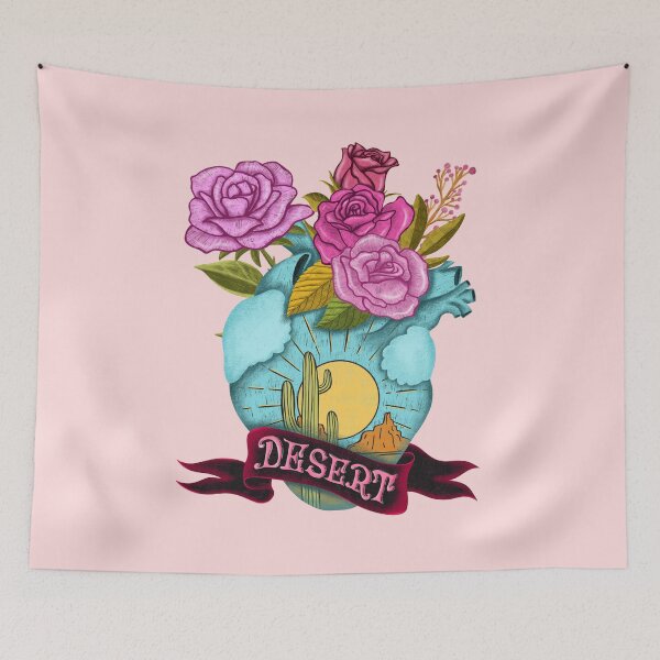 Item preview, Desert flowers Western Sunset Illustration designed and sold by pinkyfish1010.