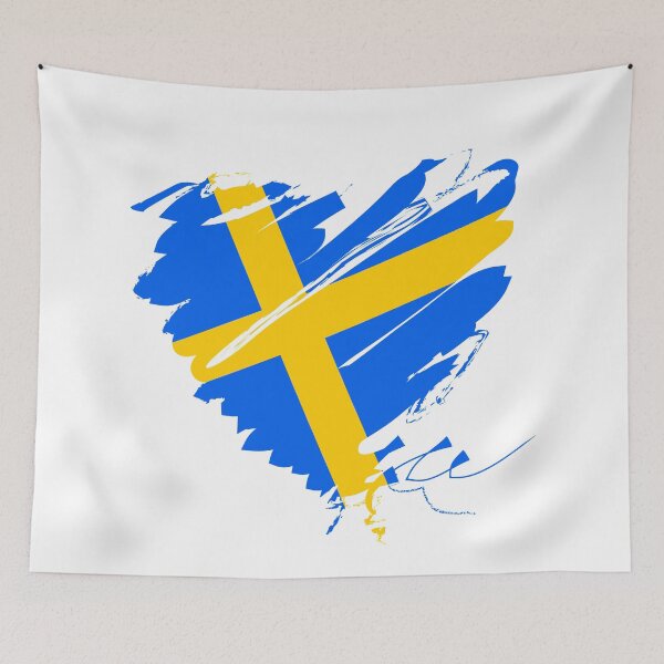 Item preview, Sweden Scandinavia Europe Heart Grunge designed and sold by Helen-Storm.