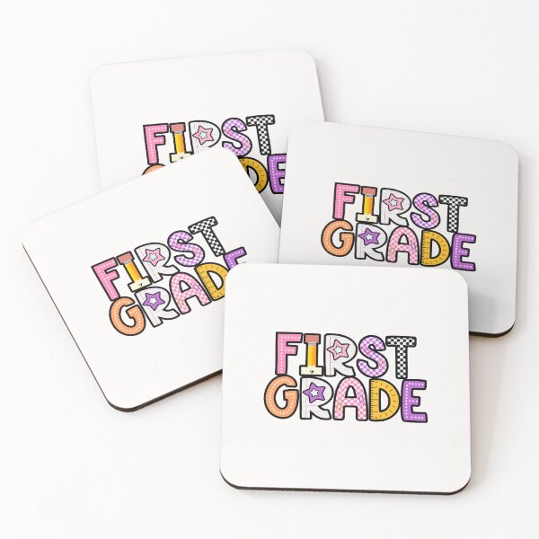Item preview, First Grade Colorful School Supplies Checkerboard Back To School designed and sold by MOHITSALVI.