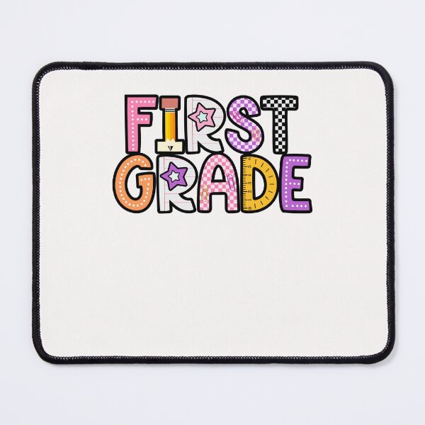 Item preview, First Grade Colorful School Supplies Checkerboard Back To School designed and sold by MOHITSALVI.