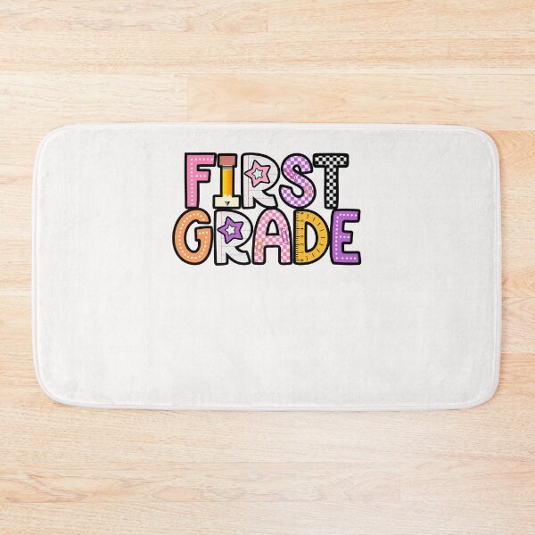 Item preview, First Grade Colorful School Supplies Checkerboard Back To School designed and sold by MOHITSALVI.