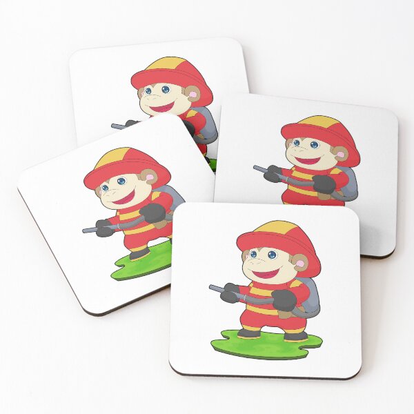 Item preview, Monkey Firefighter Fire helmet Fire department designed and sold by Snabdesign84.