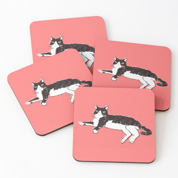 Item preview, Relaxed Tuxedo Cat with Alert Eyes designed and sold by Gumigrida.