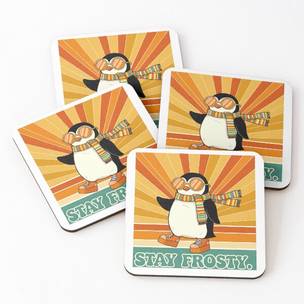 Item preview, Retro Penguin Vibes – Stay Frosty Cool designed and sold by IndiVibe.