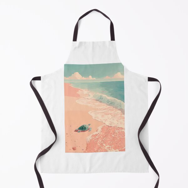 Item preview, Beach Turtle Coastal Retro Art designed and sold by SurfolioPrints.