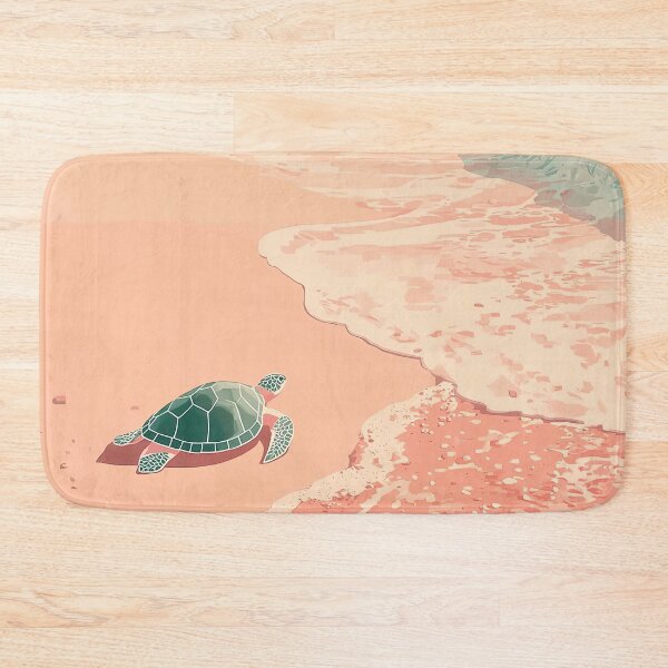 Item preview, Beach Turtle Coastal Retro Art designed and sold by SurfolioPrints.