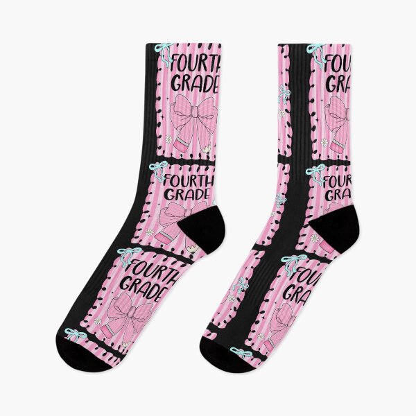 Item preview, Fourth Grade Coquette Pencil Bow Pink Striped designed and sold by cawtoon.