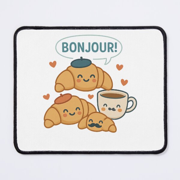 Item preview, Bonjour Petit Déjeuner: Cute Croissants & Coffee Friends designed and sold by k3rstman1.