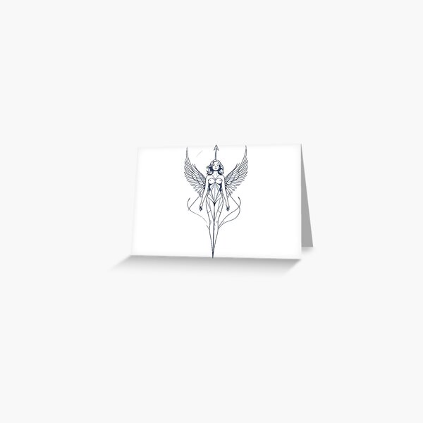 Item preview, Rising Angel Line Art Minimalist Serenity designed and sold by Jcat7.
