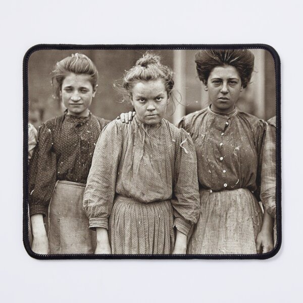 Item preview, Vintage antique photograph of female Cotton Mill Workers  designed and sold by Vintage Designs +.