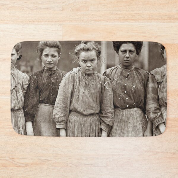 Item preview, Vintage antique photograph of female Cotton Mill Workers  designed and sold by Vintage Designs +.