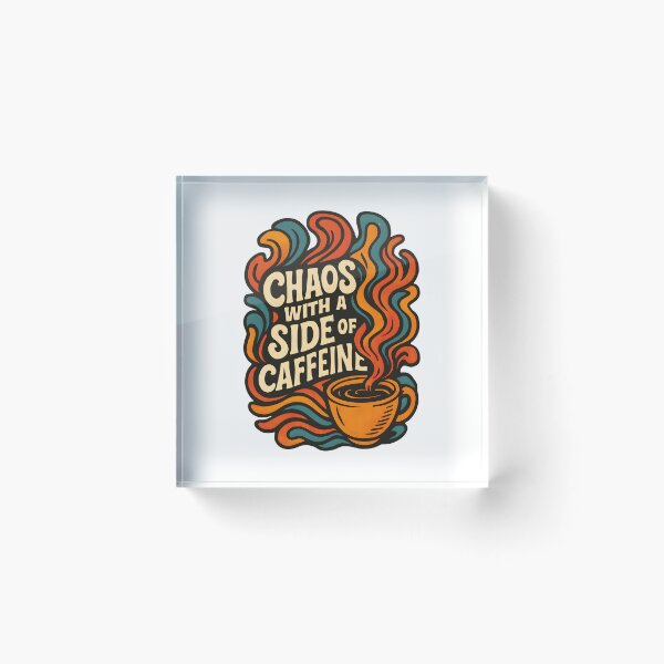 Item preview, Chaos with a Side of Caffeine – Energetic Coffee-Inspired designed and sold by inkNext.